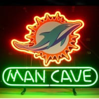 Miami Dolphin Man Cave Laden Offen Leuchtreklame