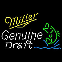 Miller Genuine Draft Blinking Fish Beer Sign Leuchtreklame