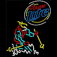 Miller Lite Logo Skier Leuchtreklame