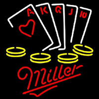 Miller Poker Ace Series Beer Sign Leuchtreklame
