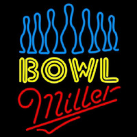 Miller Ten Pin Bowling Beer Sign Leuchtreklame