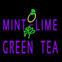 Mint Lime Green Tea Leuchtreklame