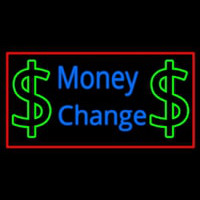Money Change With Dollar Logo Leuchtreklame