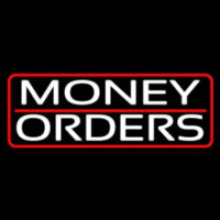 Money Orders With Red Border And Line Leuchtreklame