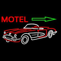 Motel Arrow With Car Logo Leuchtreklame