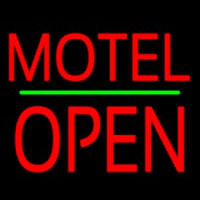Motel Block Open Green Line Leuchtreklame