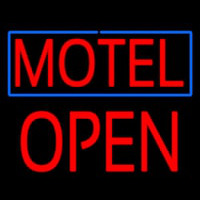 Motel Block Open Leuchtreklame
