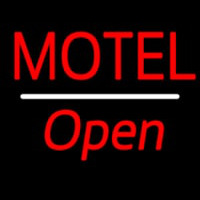 Motel Open White Line Leuchtreklame