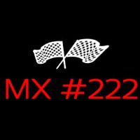 Motocross Number With Flags Leuchtreklame