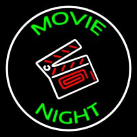 Movie Night With Border Leuchtreklame