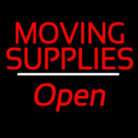 Moving Supplies Open White Line Leuchtreklame