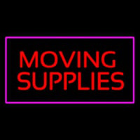 Moving Supplies Rectangle Purple Leuchtreklame