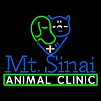 Mt Sinai Animal Clinic Logo Leuchtreklame