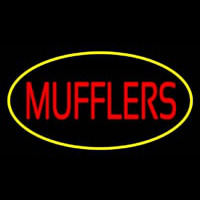 Mufflers Yellow Oval Leuchtreklame
