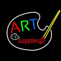 Multi Color Art Supplies With Brush 1 Leuchtreklame