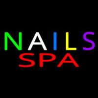 Multi Colored Nails Spa Leuchtreklame