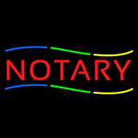 Multi Colored Notary Leuchtreklame