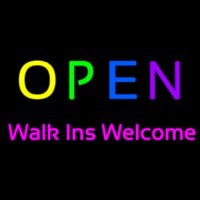 Multi Colored Open Walk Ins Welcome Leuchtreklame