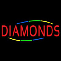 Multicolored Deco Style Diamonds Leuchtreklame