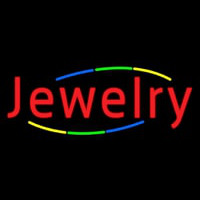 Multicolored Deco Style Jewelry Leuchtreklame