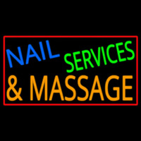 Nail Services And Massage Leuchtreklame