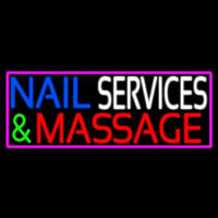 Nail Services And Massage Leuchtreklame