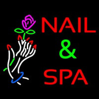 Nails And Spa With Nails And Flower Leuchtreklame