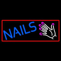 Nails With Hand Logo Leuchtreklame