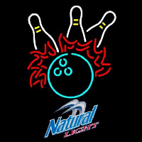 Natural Light Bowling Pool Beer Sign Leuchtreklame