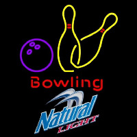 Natural Light Bowling Yellow Beer Sign Leuchtreklame