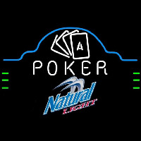 Natural Light Poker Ace Cards Beer Sign Leuchtreklame