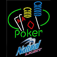 Natural Light Poker Ace Coin Table Beer Sign Leuchtreklame
