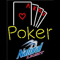 Natural Light Poker Ace Series Beer Sign Leuchtreklame