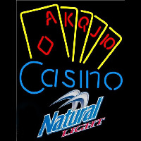 Natural Light Poker Casino Ace Series Beer Sign Leuchtreklame