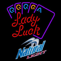 Natural Light Poker Lady Luck Series Beer Sign Leuchtreklame