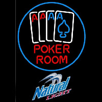 Natural Light Poker Room Beer Sign Leuchtreklame