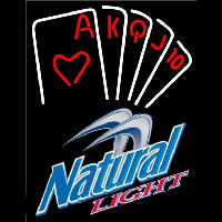 Natural Light Poker Series Beer Sign Leuchtreklame