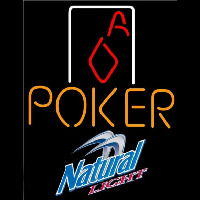 Natural Light Poker Squver Ace Beer Sign Leuchtreklame