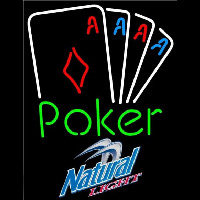 Natural Light Poker Tournament Beer Sign Leuchtreklame