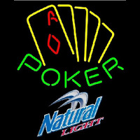 Natural Light Poker Yellow Beer Sign Leuchtreklame