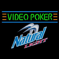 Natural Light Video Poker Beer Sign Leuchtreklame