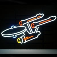 New Star Trek Enterprise Space Ship Neon Bier Bar Biergarten Reklame