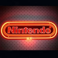 Nintendo Black Laden Offen Leuchtreklame