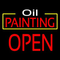 Oil Painting Block Open Leuchtreklame