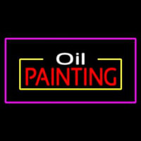 Oil Painting Purple Rectangle Leuchtreklame