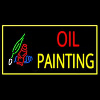 Oil Painting With Logo With Border Leuchtreklame
