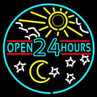 Open 24 Hours Leuchtreklame