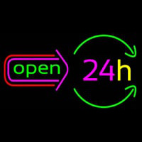 Open 24 Hours Leuchtreklame