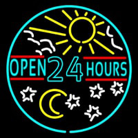 Open 24 Hours Leuchtreklame