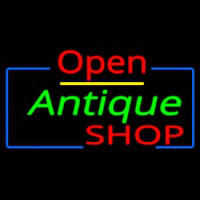 Open Antiques Shop Leuchtreklame